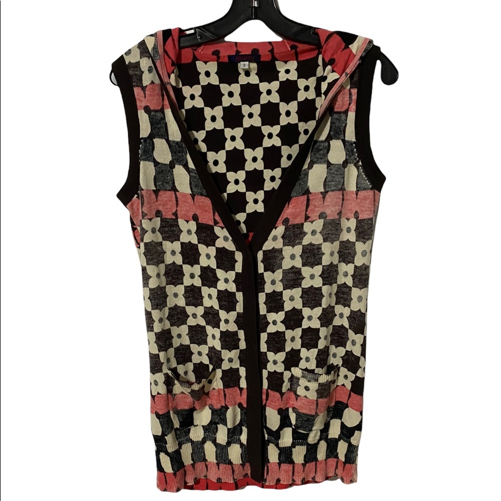 VINTAGE 80s KENZO HOODED SLEEVELESS VEST/ CARDIGAN